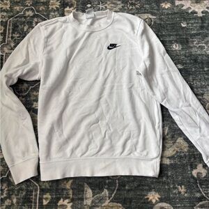 Nike Men's Classic White Crewneck Sweater